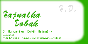 hajnalka dobak business card