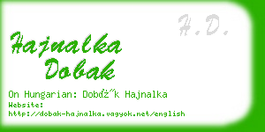 hajnalka dobak business card